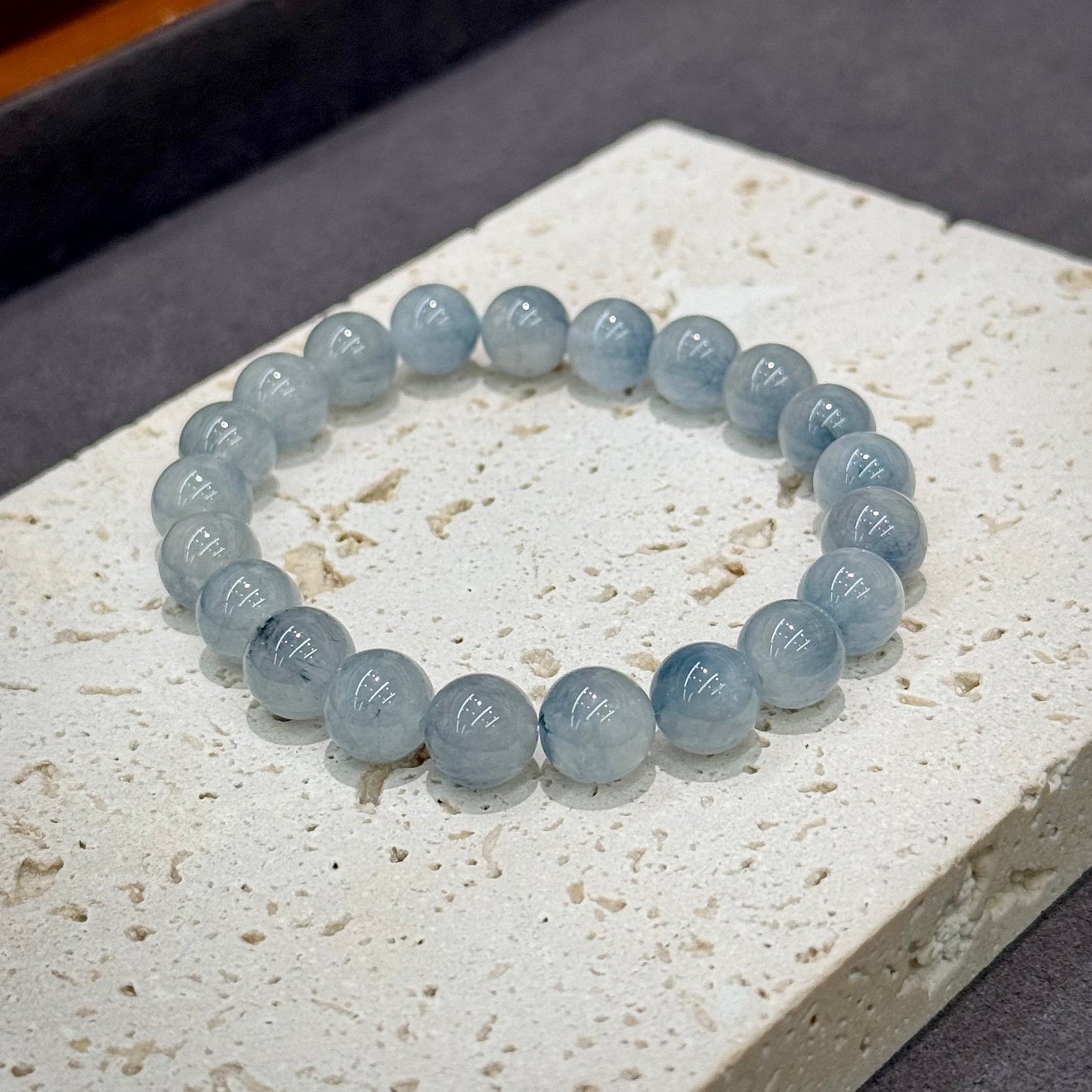 Blue Rutilated / Rabbit Hair Quartz Bracelet - Mini Blue Rabbit