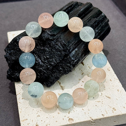 Multicolor Morganite Bracelet - Icy Candy & Blossom