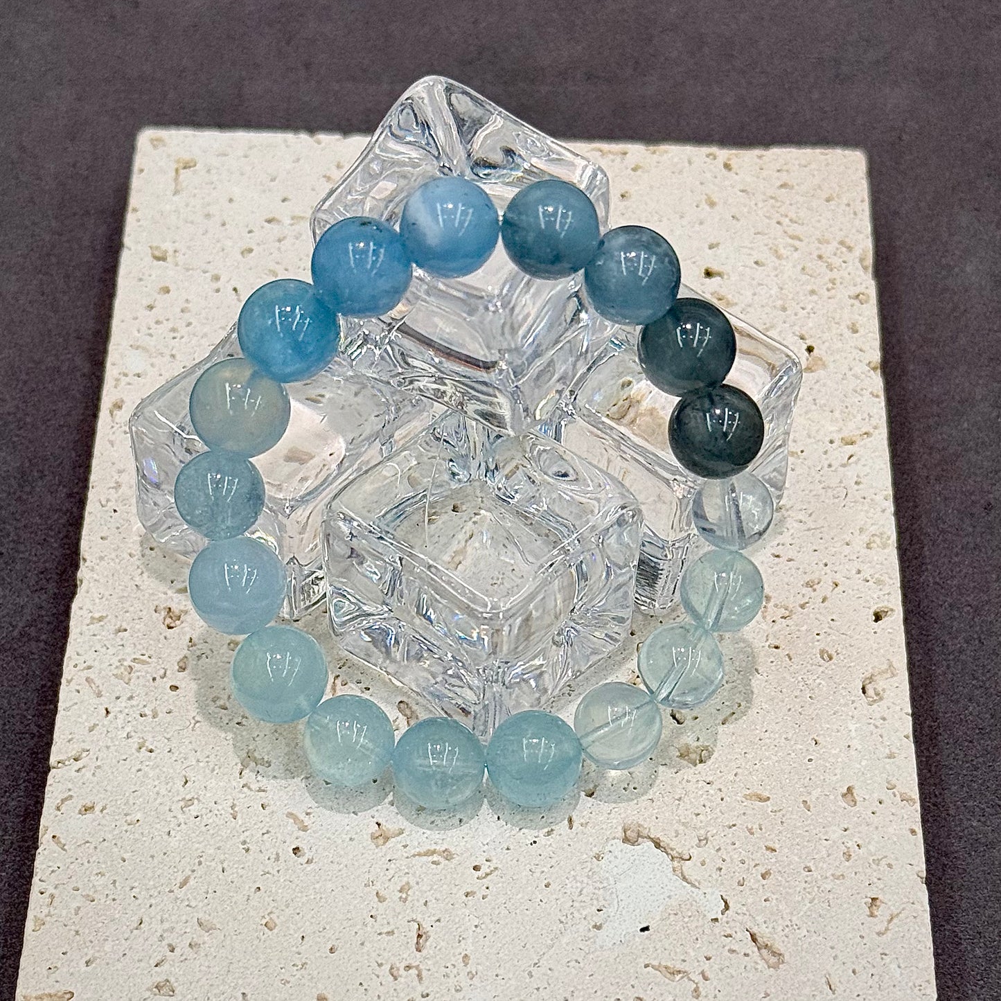 Gradient Aquamarine Bracelet - Ocean Breath