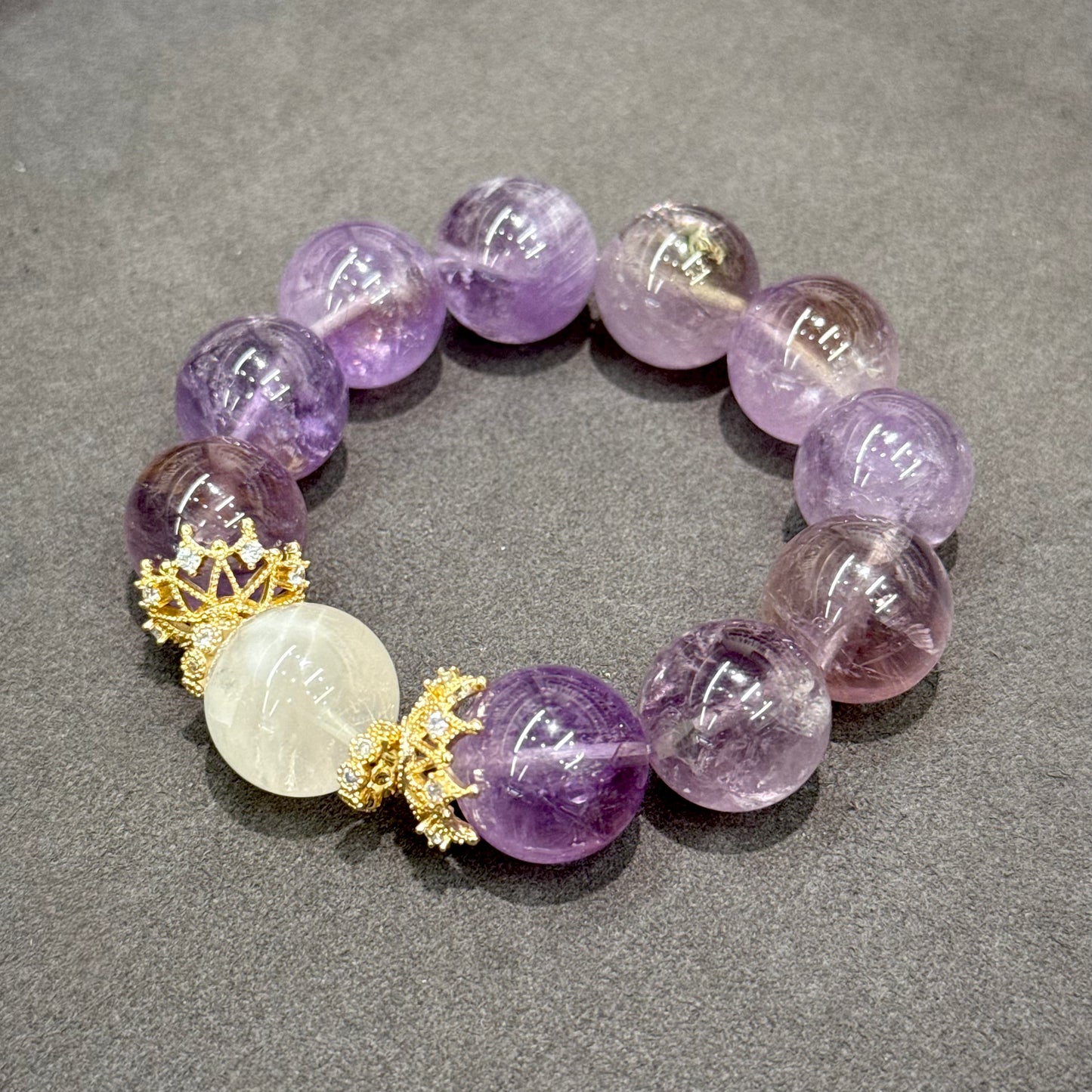 Ametrine, Amethyst, Snow Phantom Quartz Bracelet - Fortune, Career & Protection