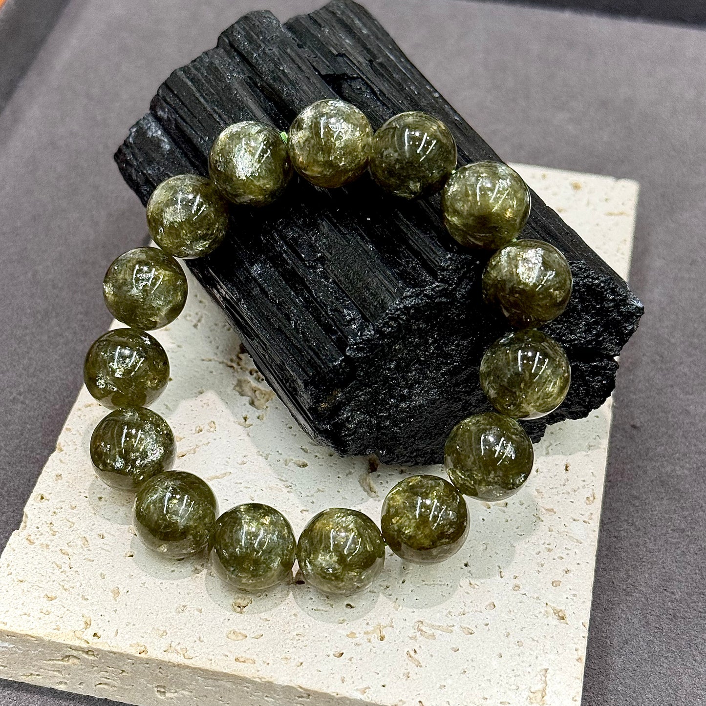 Olive Green Emerald Bracelet - Balance & Renewal