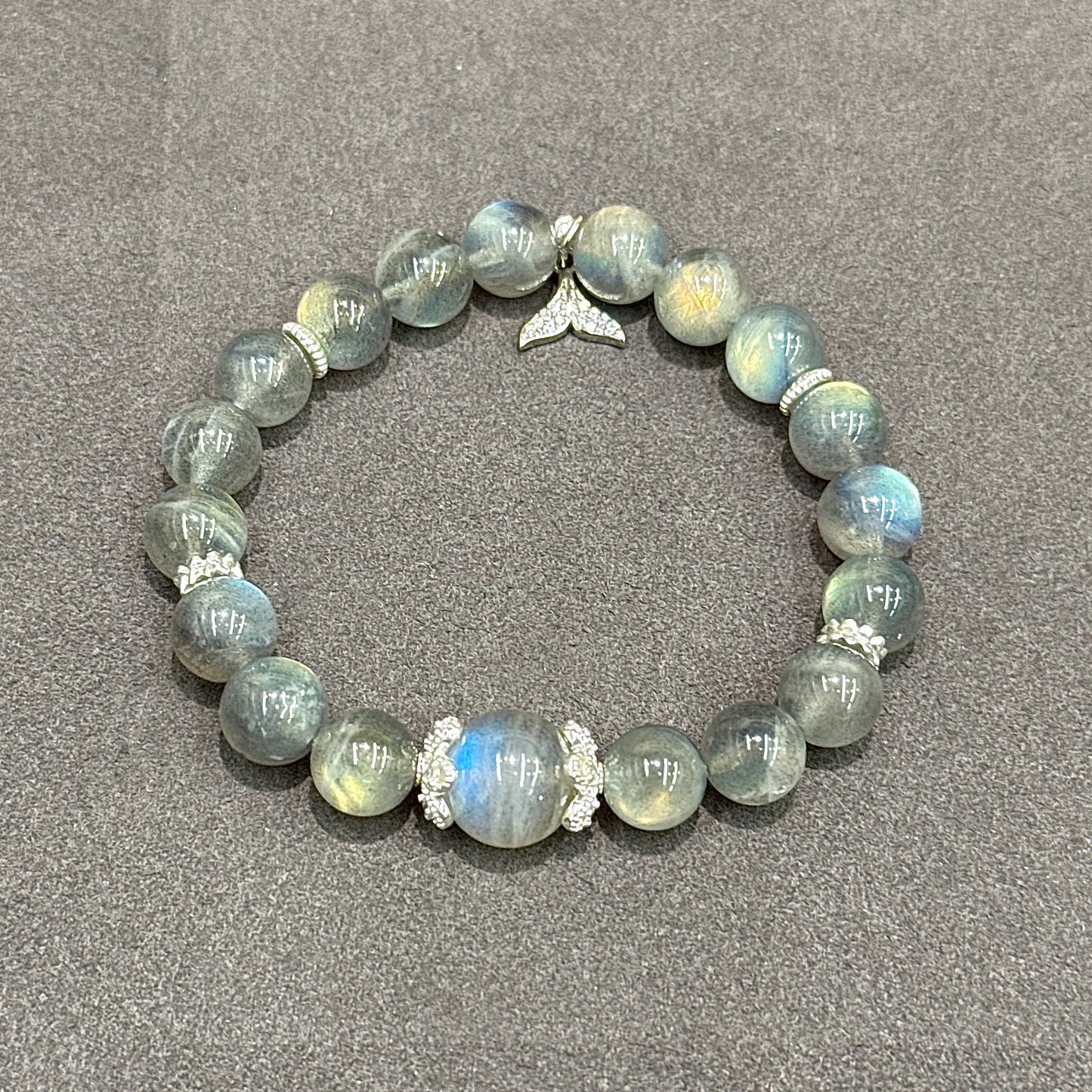 Grey Moonstone Bracelet - Luna