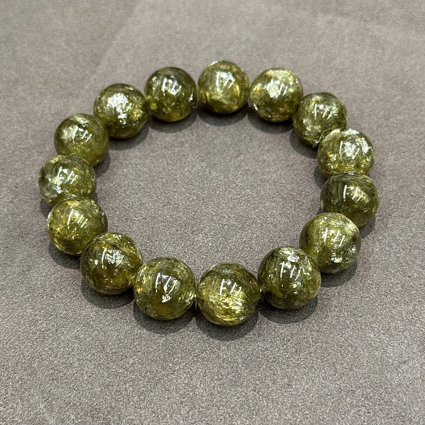 Olive Green Emerald Bracelet - Balance & Renewal
