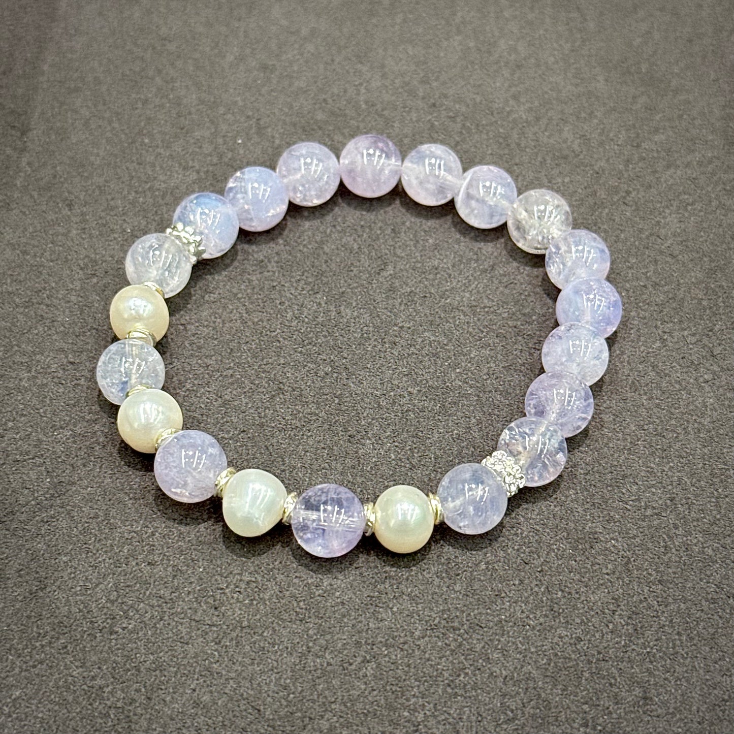 Lavender Milky Amethyst & Pearl Bracelet - Lavender Grace