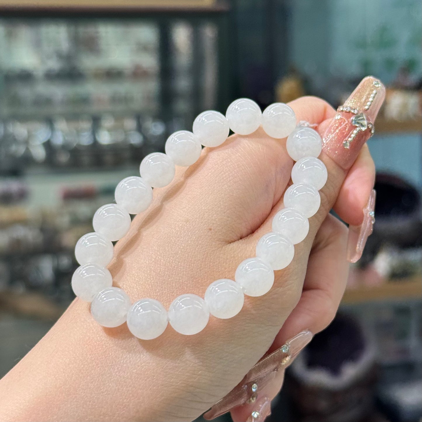 White Hetian Nephrite Jade Bracelet - Purity 白