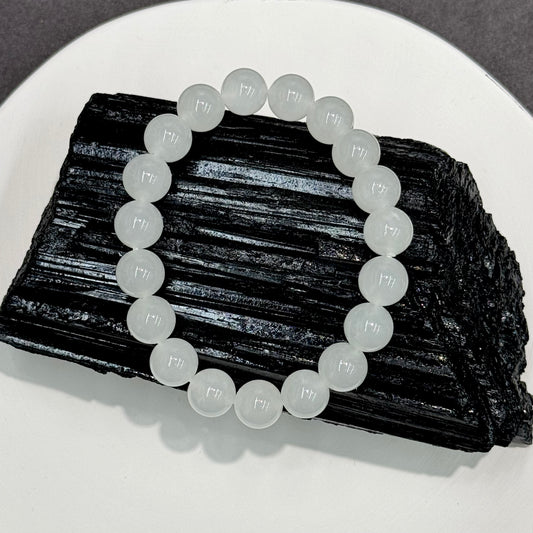 White Hetian Nephrite Jade Bracelet - Purity 白