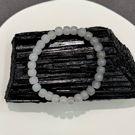 Smoky Purple Hetian Nephrite Jade Bracelet - Misty Rain 烟雨里