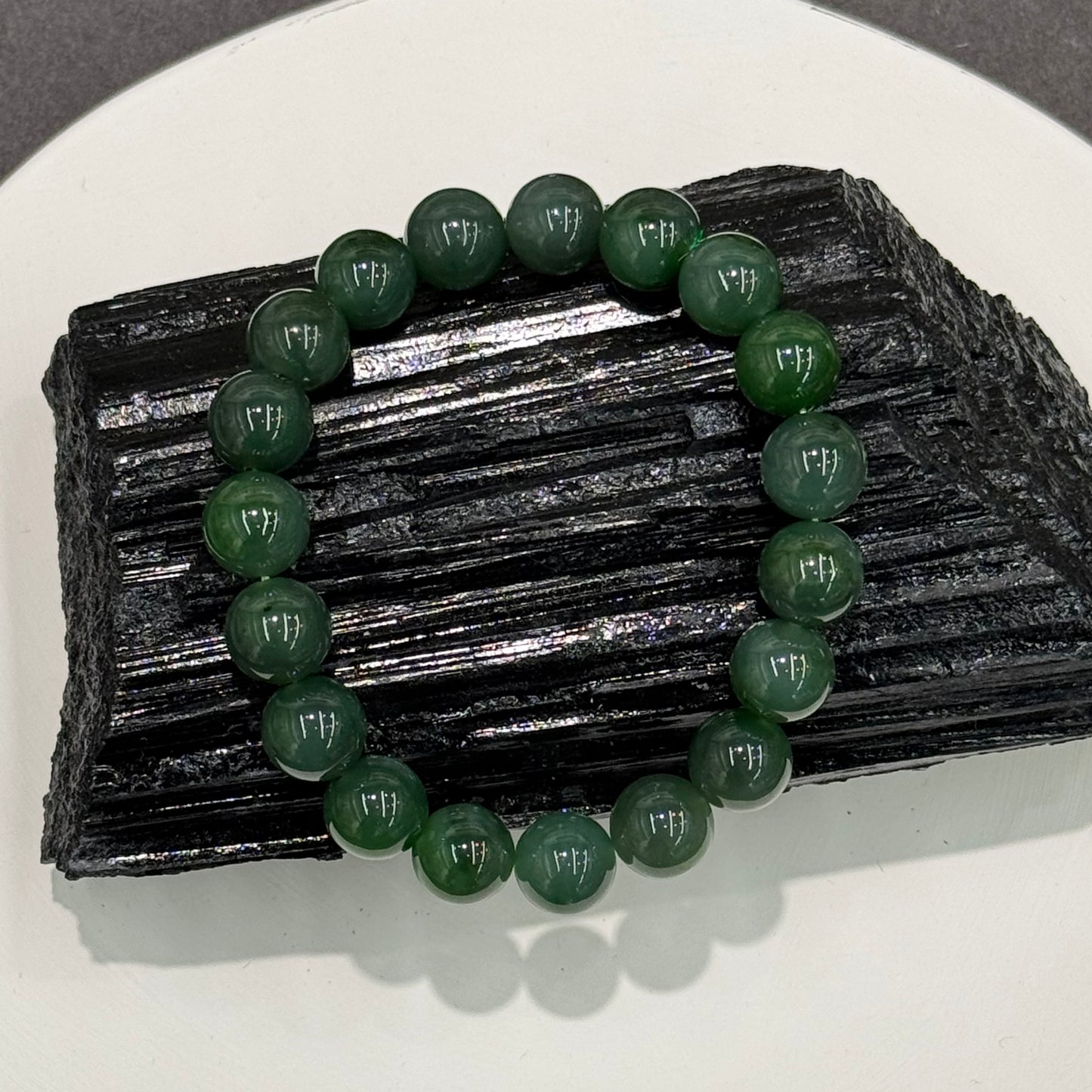 Russian Nephrite Jade Bracelet - Evergreen Harmony 常青