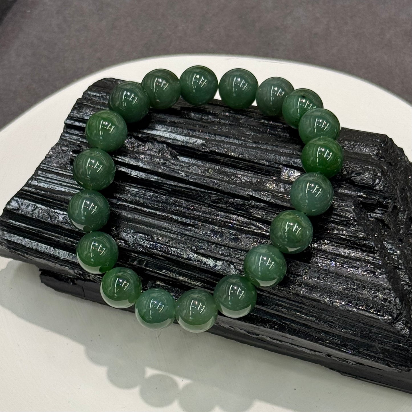 Russian Nephrite Jade Bracelet - Evergreen Harmony 常青