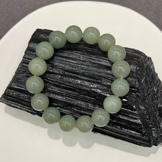 Chinese Qiemo Blue Hetian Nephrite Jade Bracelet - Clear Sky 晴岚