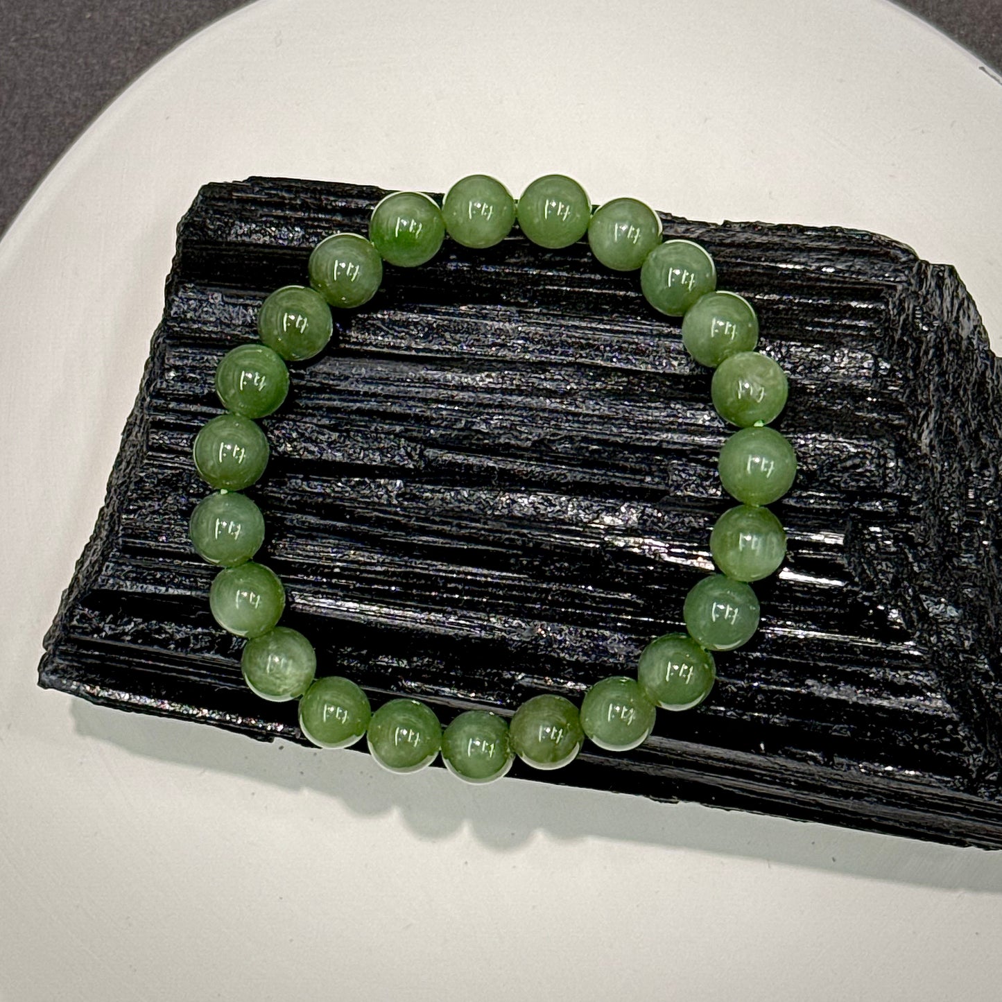 Cat’s Eye Nephrite Jade Bracelet - Spring Meadow 草青