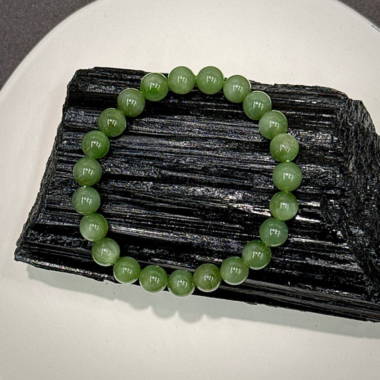 Cat’s Eye Nephrite Jade Bracelet - Spring Meadow 草青