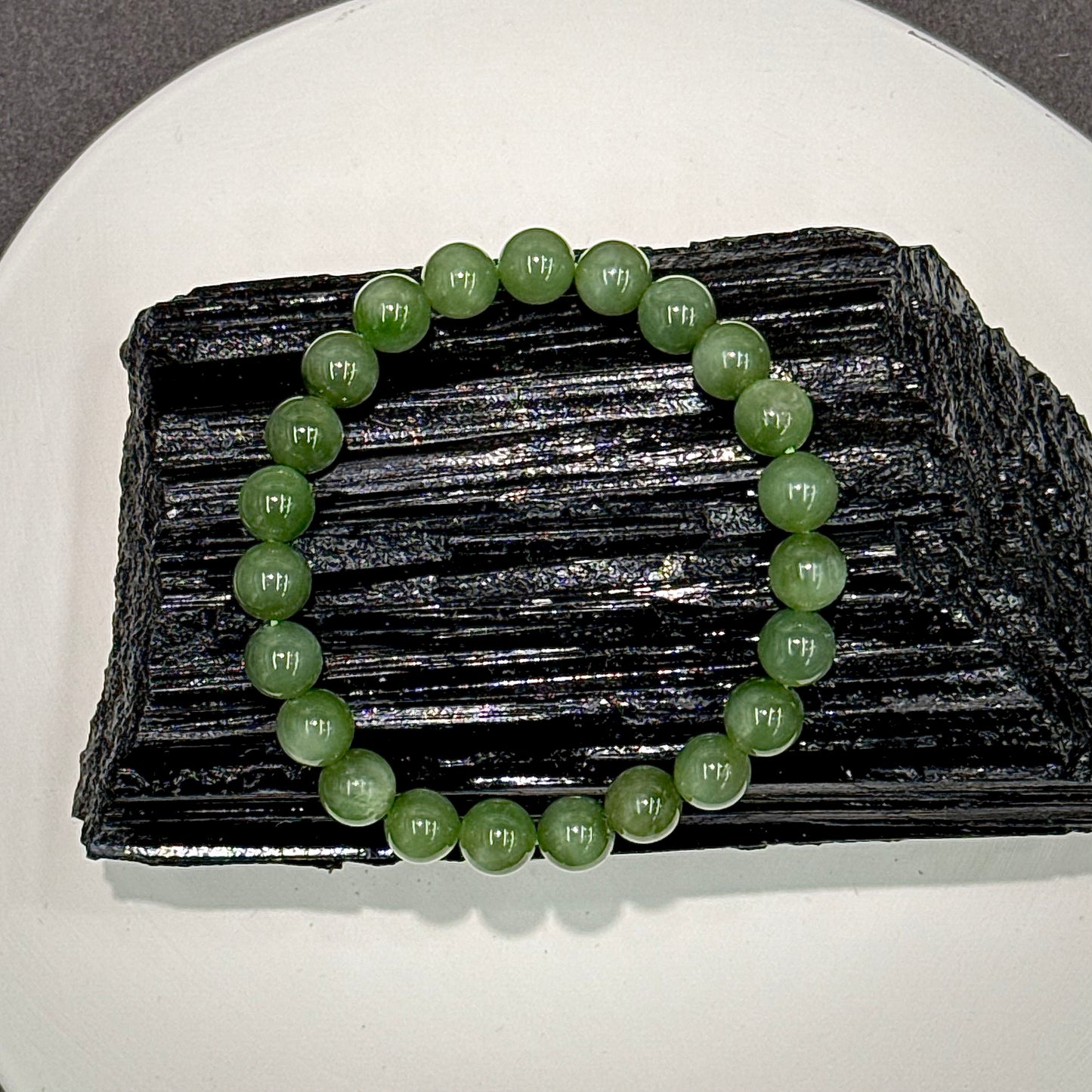 Cat’s Eye Nephrite Jade Bracelet - Spring Meadow 草青