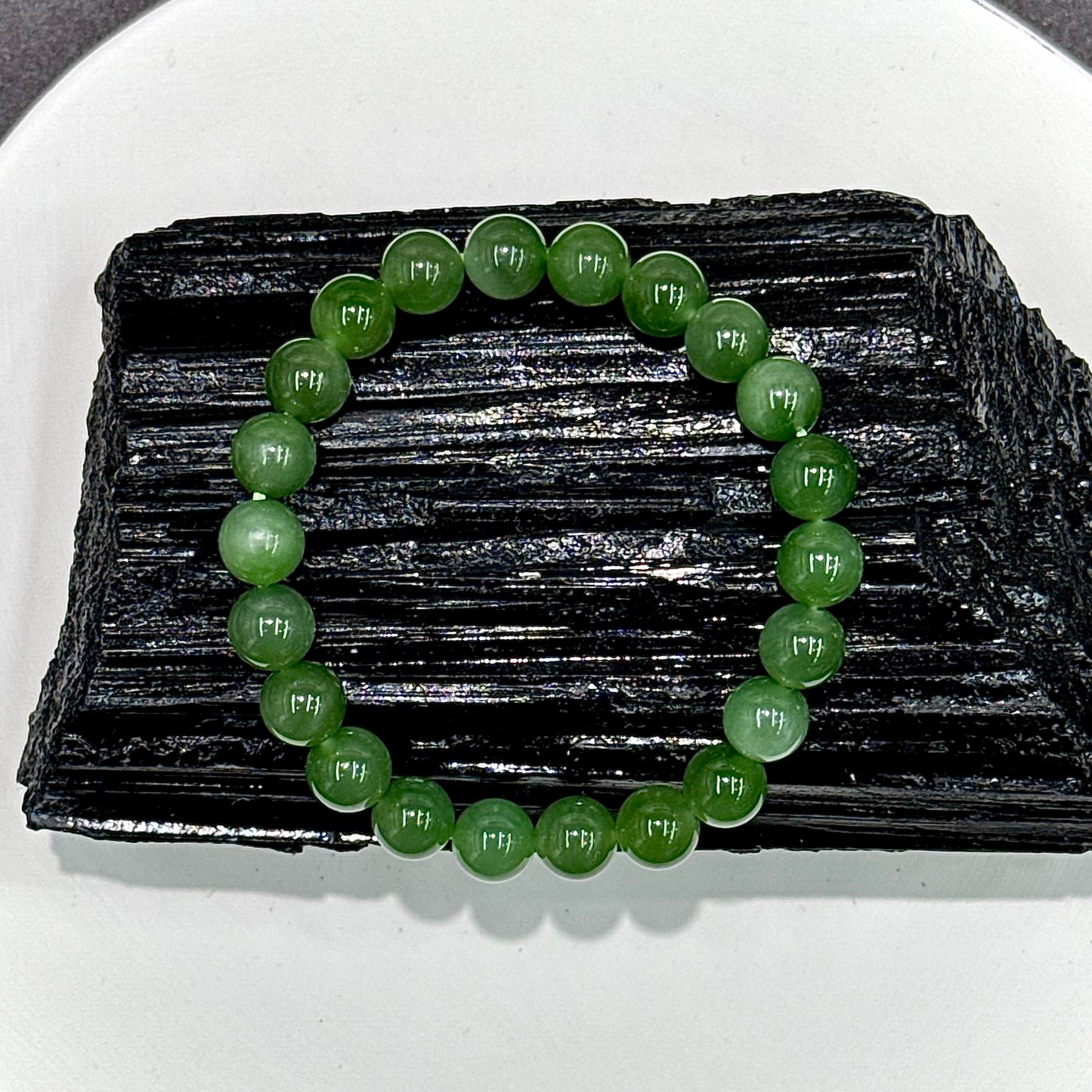 Cat’s Eye Nephrite Jade Bracelet - Green Apple 果绿