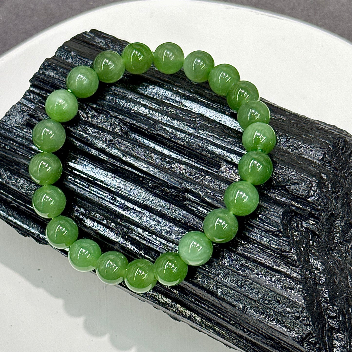 Cat’s Eye Nephrite Jade Bracelet - Green Apple 果绿
