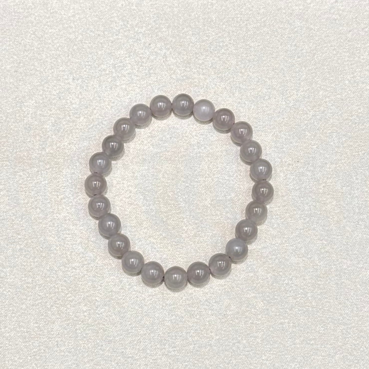 Smoky Purple Hetian Nephrite Jade Bracelet - Moon in the Mist 雾中月