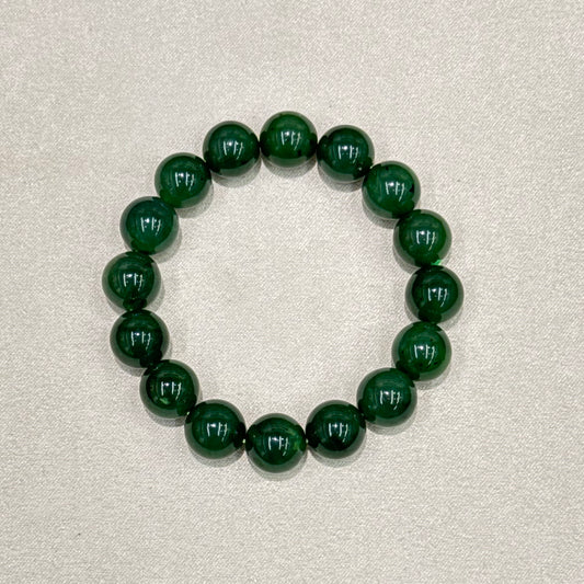 Russian Nephrite Jade Bracelet - Imperial Green 碧