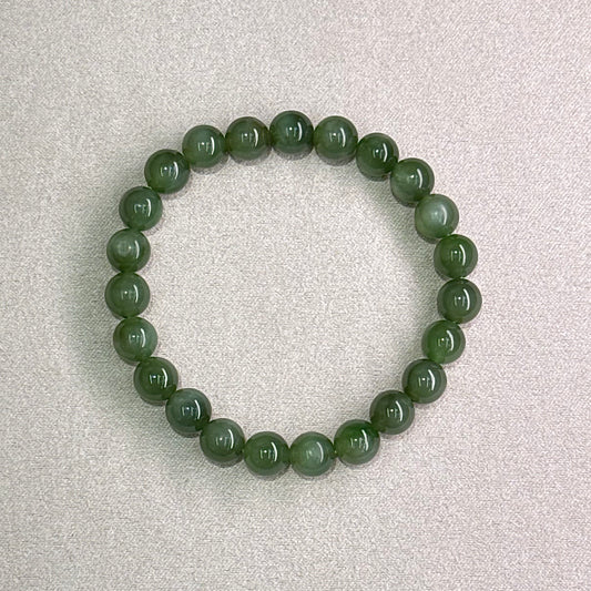 Cat’s Eye Nephrite Jade Bracelet - Spring Meadow 草青