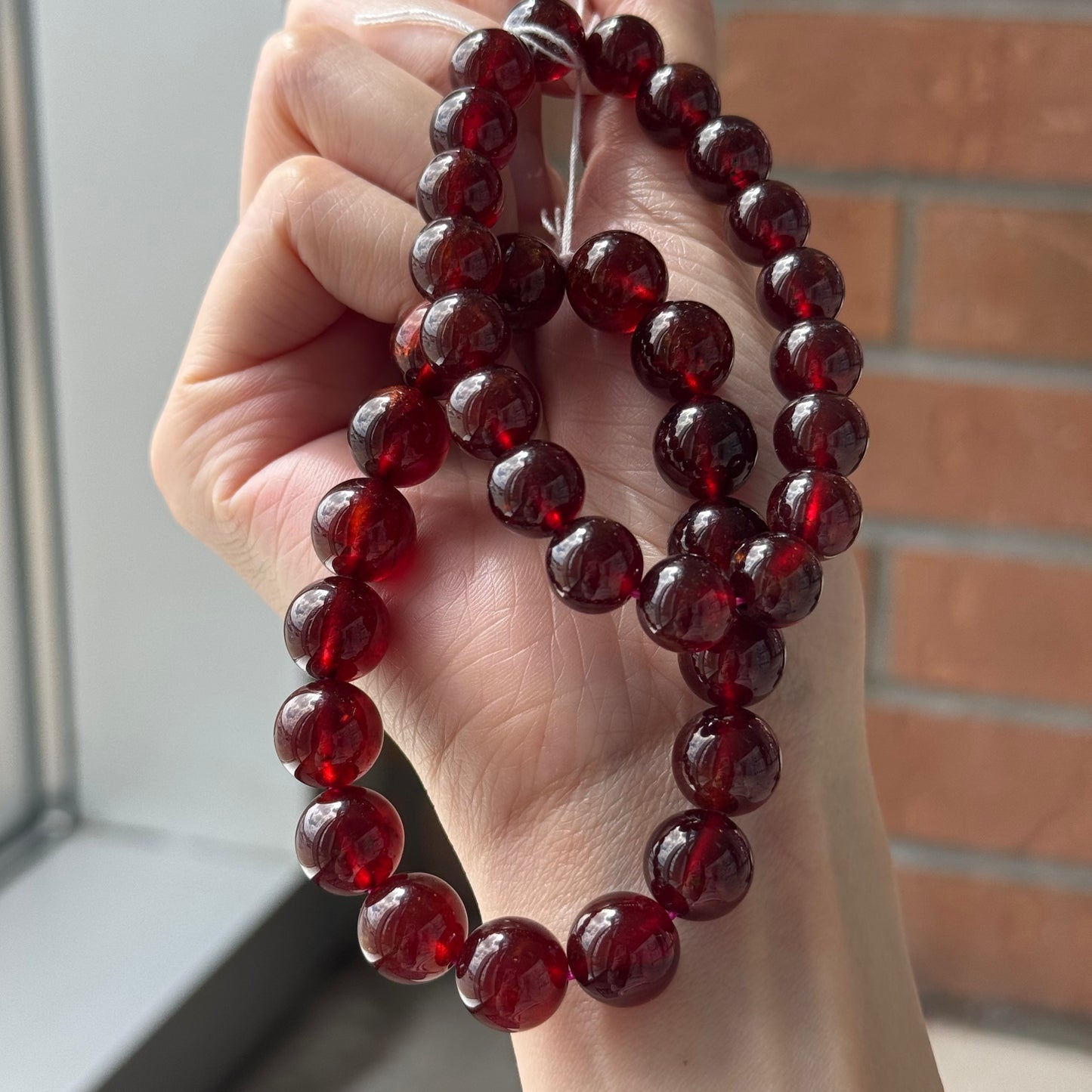 Wine Red Garnet Bracelet - Crimson Merlot