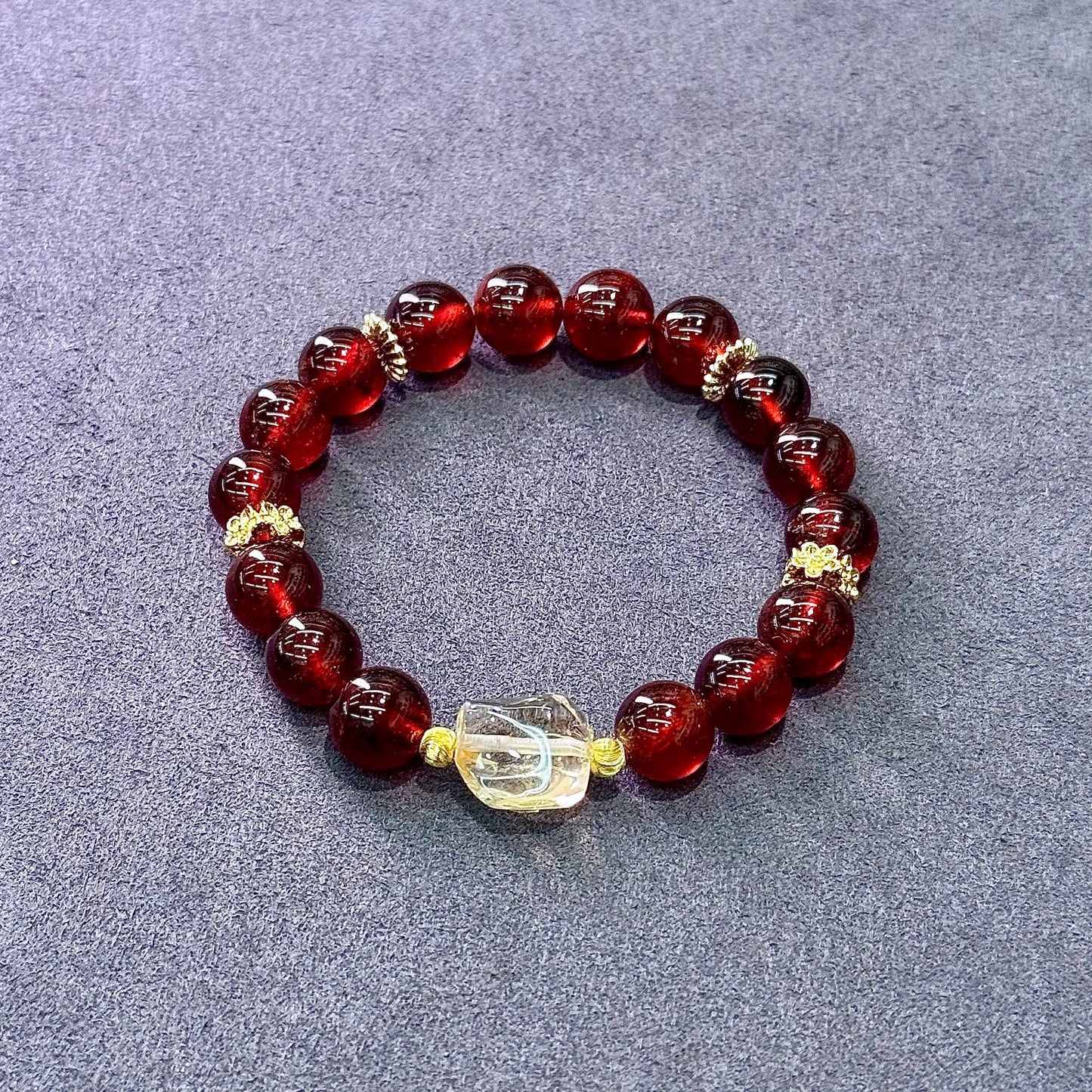 Garnet & Citrine Bracelet - Golden Ember