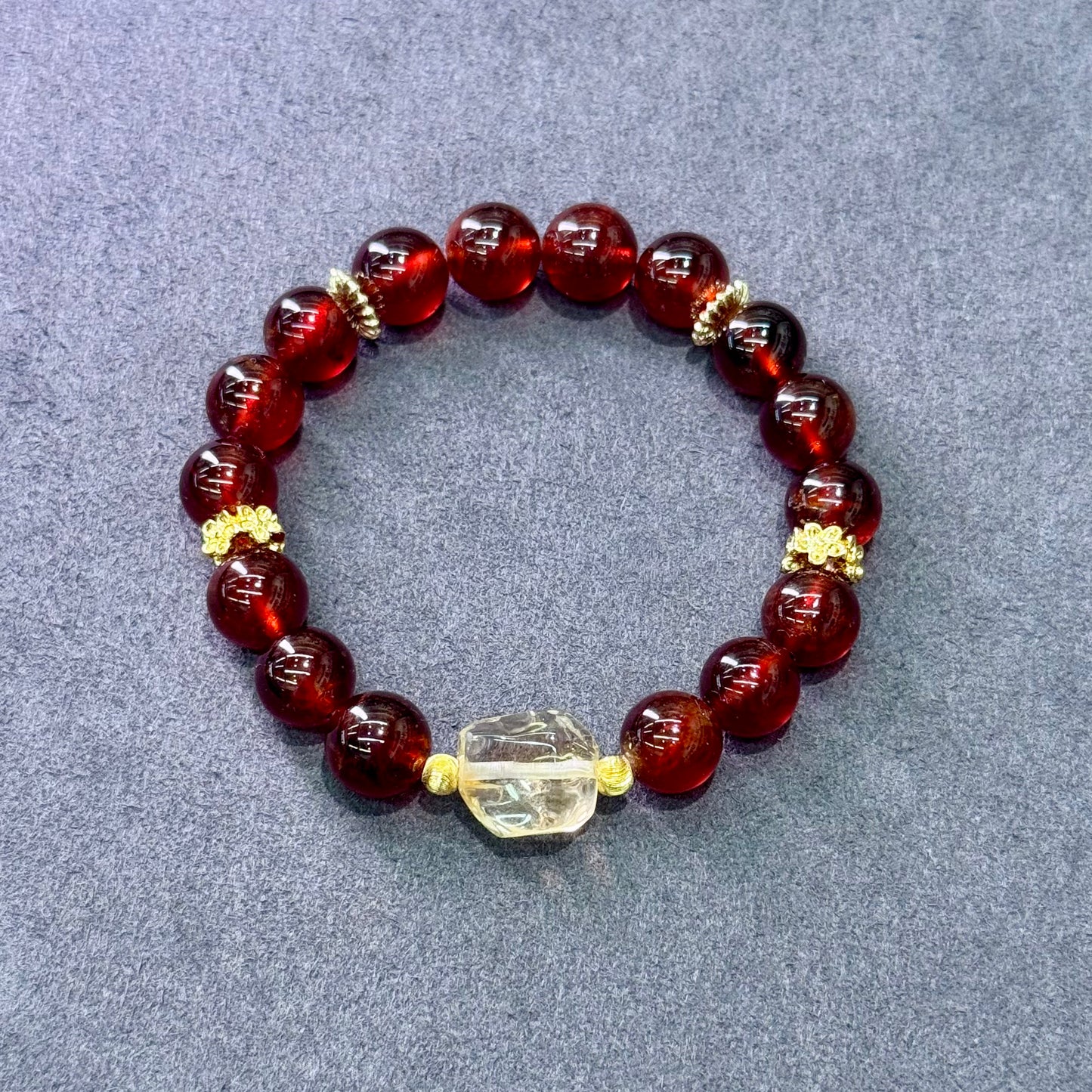 Garnet & Citrine Bracelet - Golden Ember