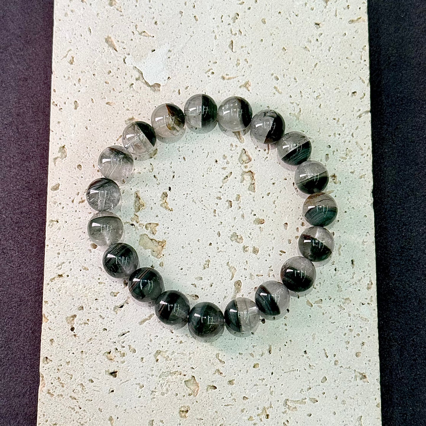 Green Phantom Quartz Bracelet - Emerald Treasure Bowl