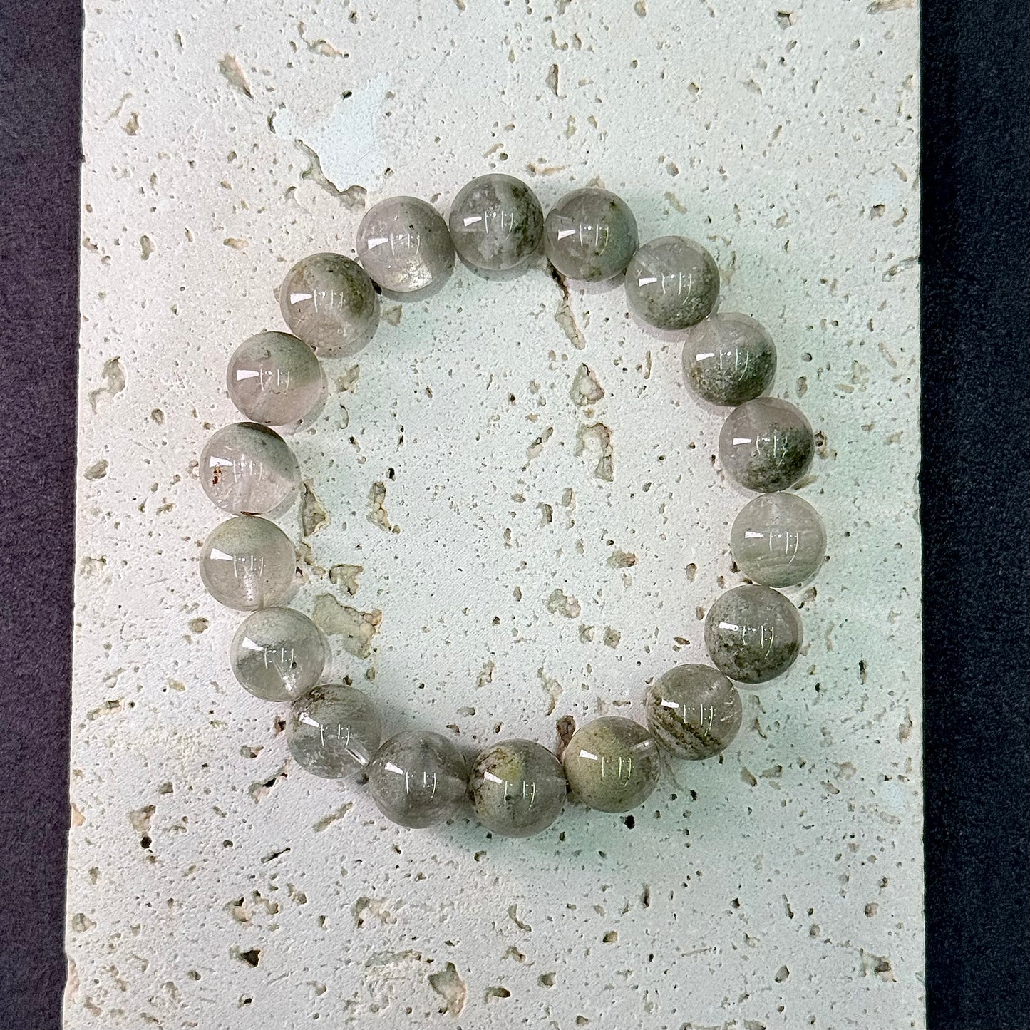 Green Phantom Quartz Bracelet - Matcha Treasure Bowl