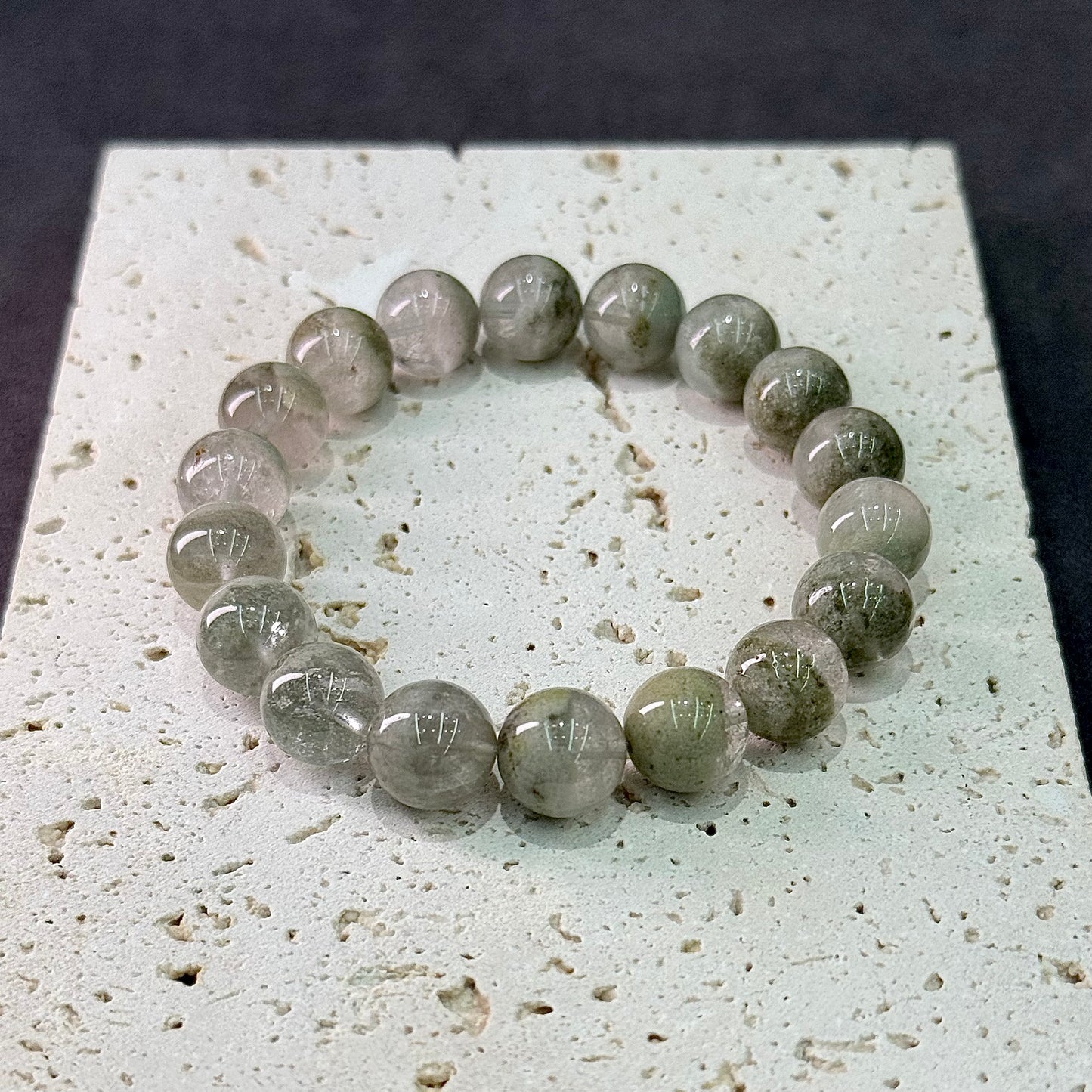 Green Phantom Quartz Bracelet - Matcha Treasure Bowl