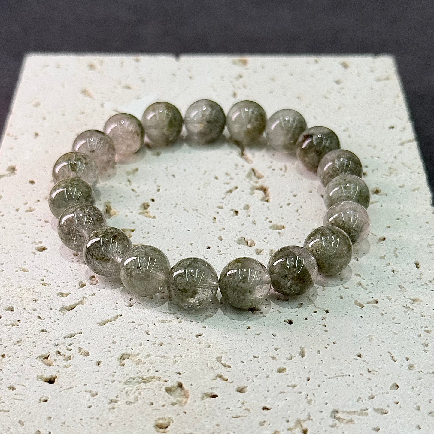 Green Phantom Quartz Bracelet - Matcha Treasure Bowl