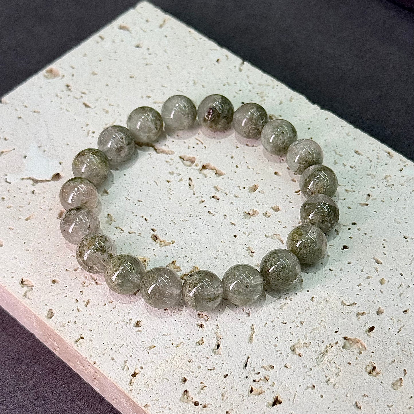 Green Phantom Quartz Bracelet - Matcha Treasure Bowl