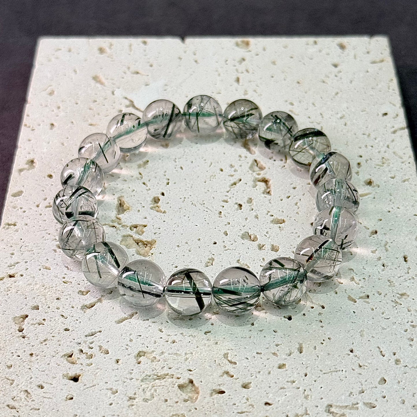 Green Rutilated Quartz Bracelet - Emerald Current