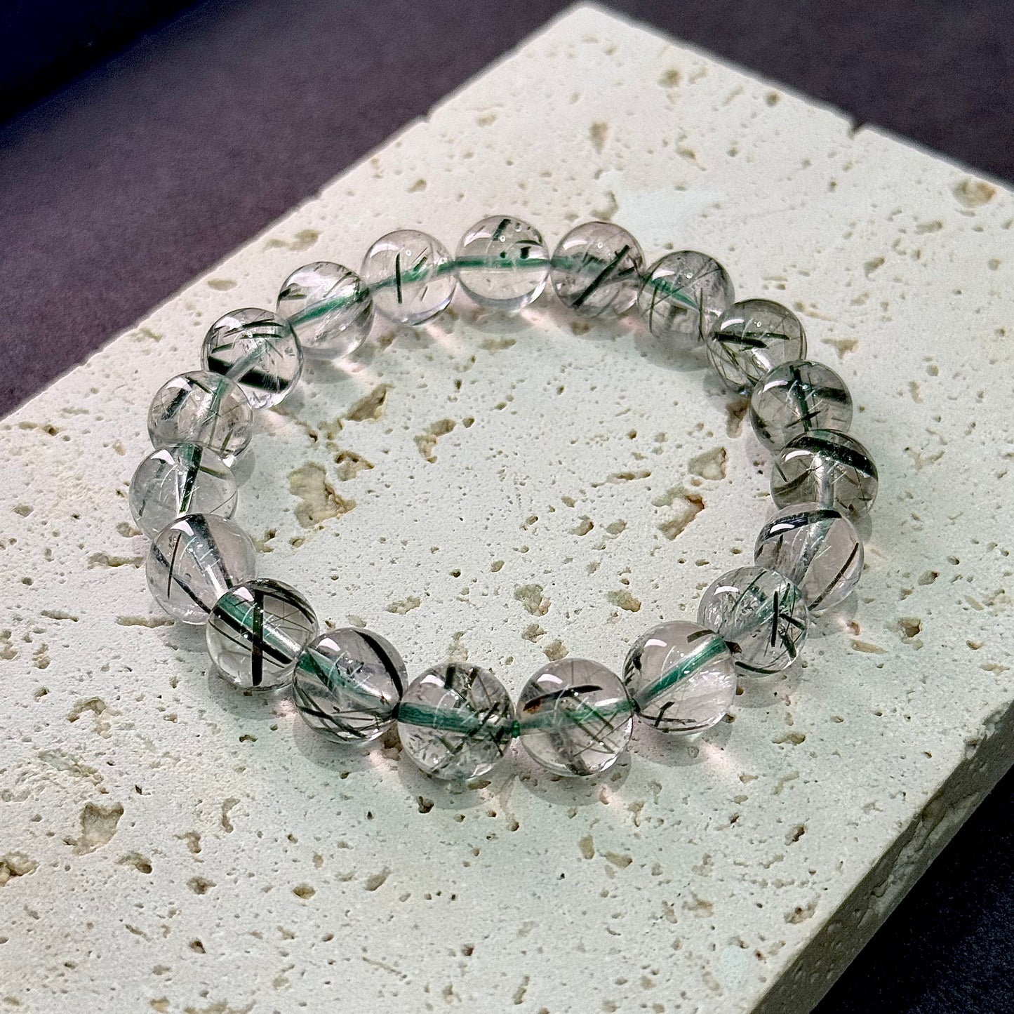 Green Rutilated Quartz Bracelet - Emerald Current