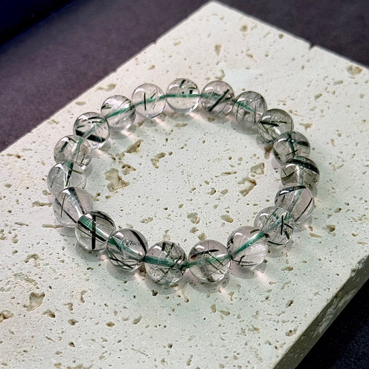 Green Rutilated Quartz Bracelet - Emerald Current