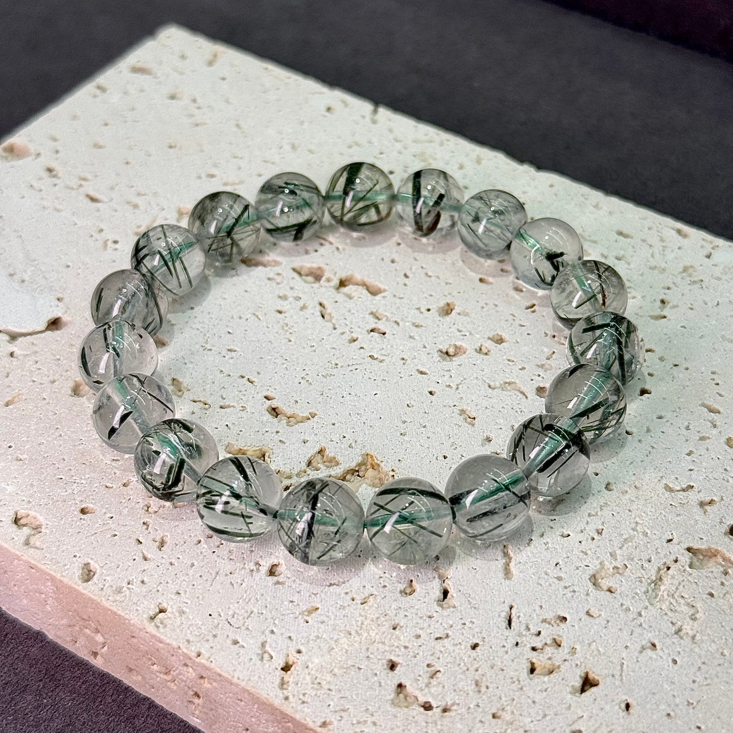 Green Rutilated Quartz Bracelet - Emerald Current