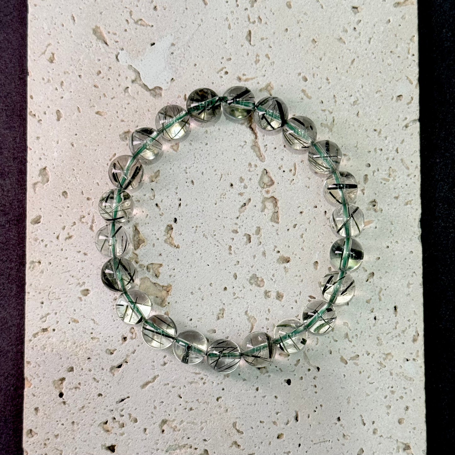 Green Rutilated Quartz Bracelet - Emerald Current