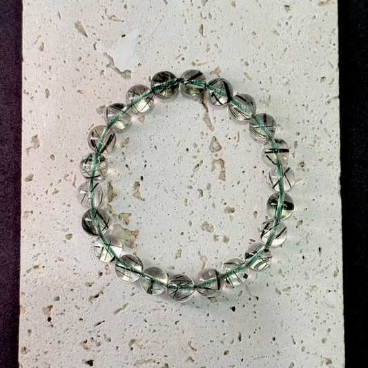 Green Rutilated Quartz Bracelet - Emerald Current