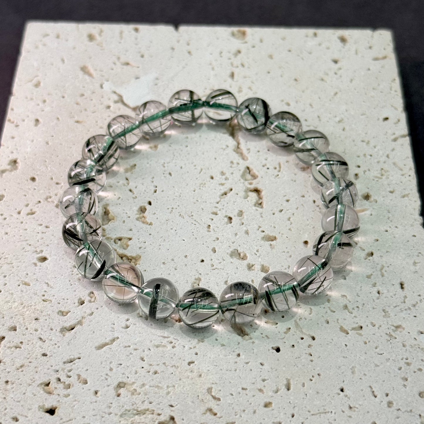 Green Rutilated Quartz Bracelet - Emerald Current