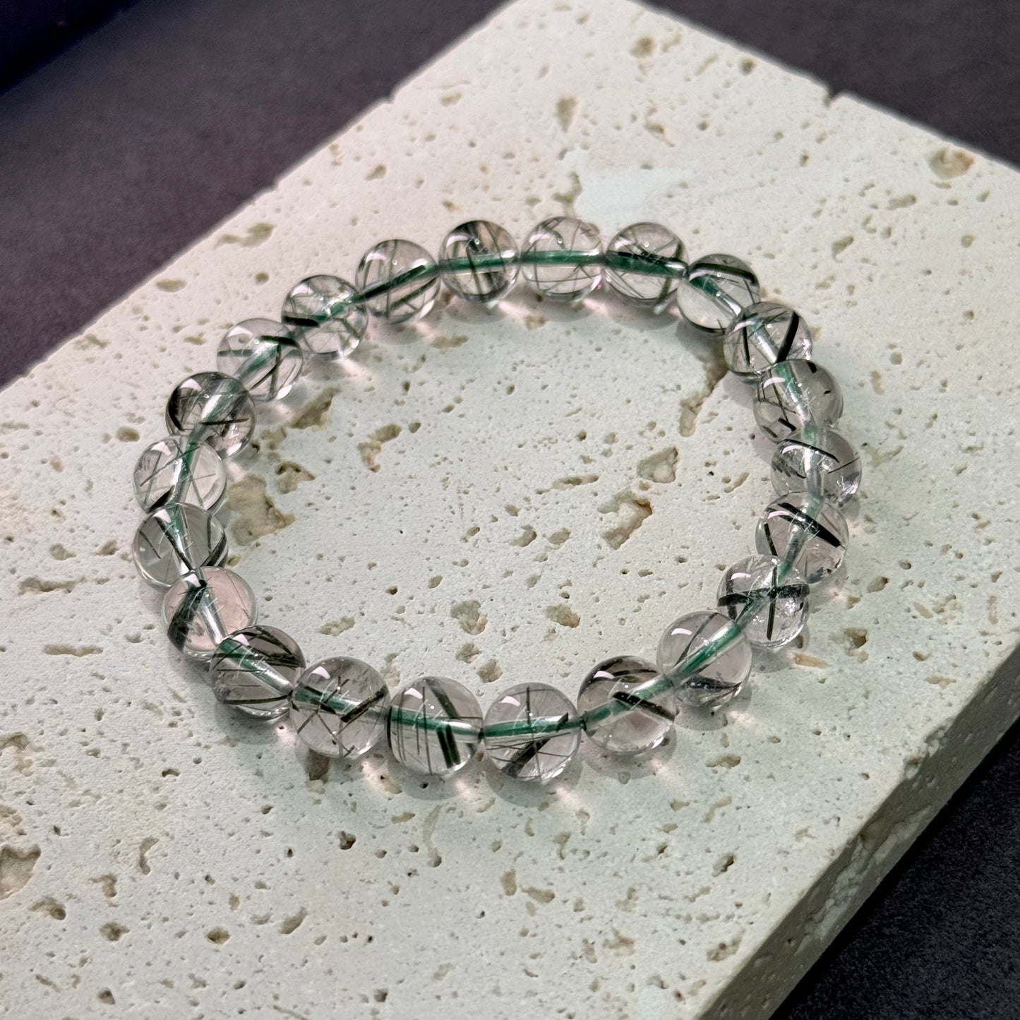 Green Rutilated Quartz Bracelet - Emerald Current