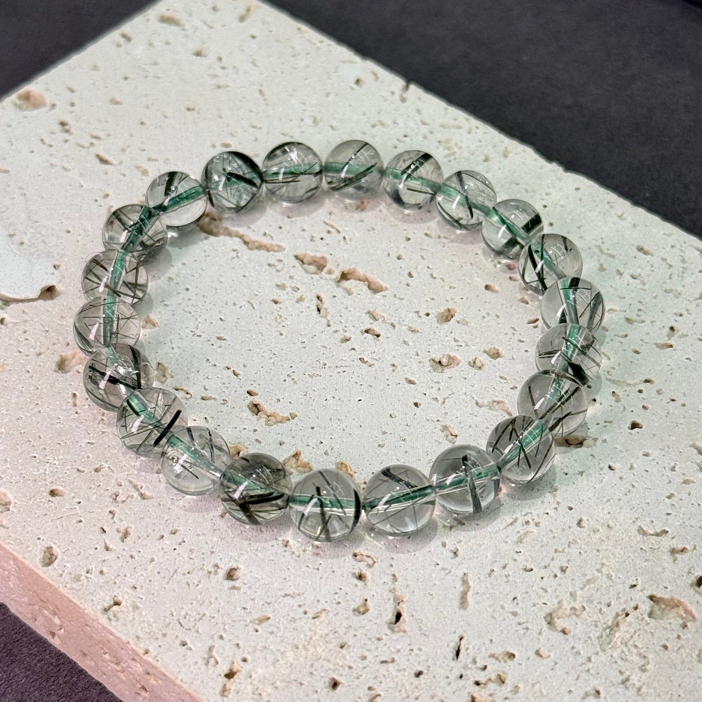 Green Rutilated Quartz Bracelet - Emerald Current