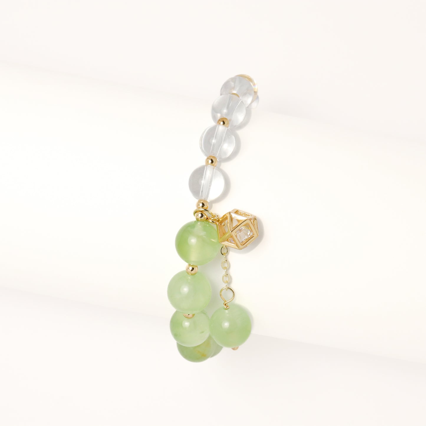 Summer Breeze - Prehnite & Clear Quartz Bracelet