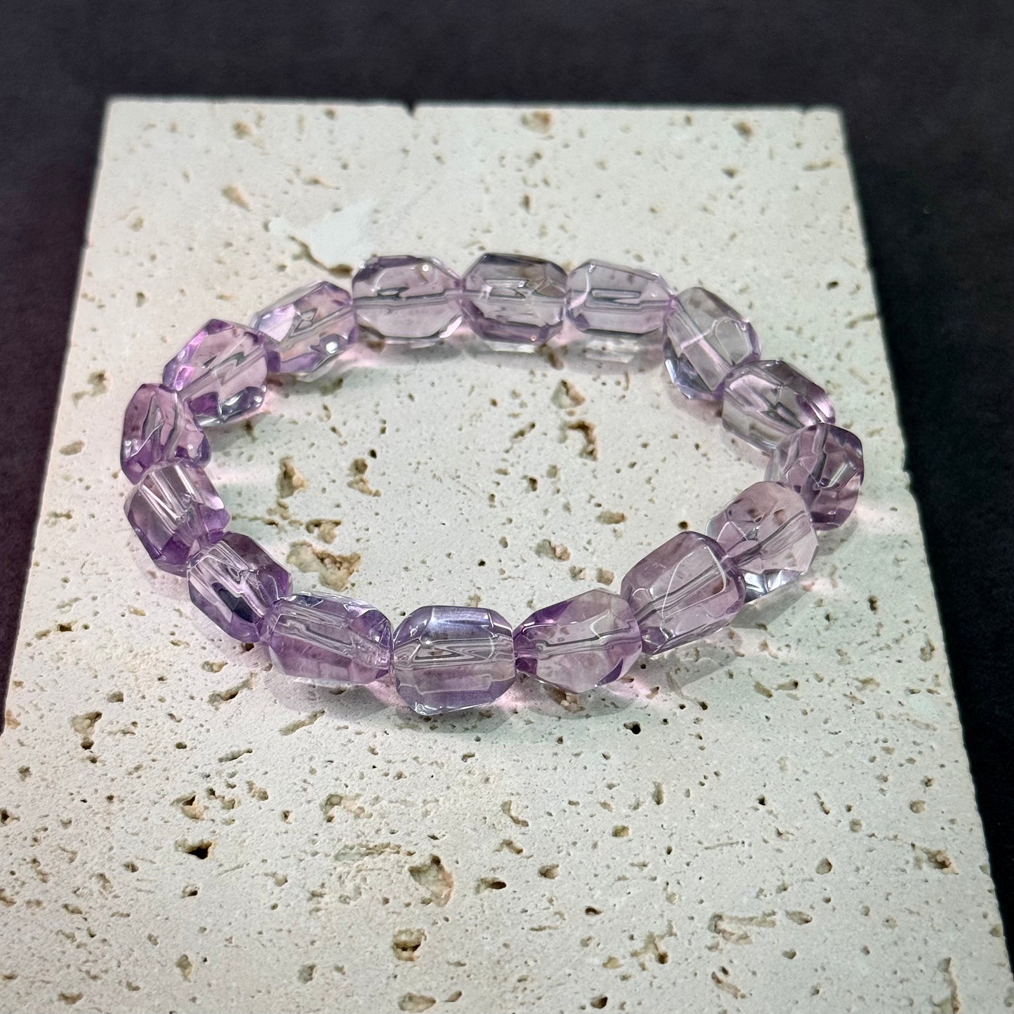 Faceted Amethyst Bracelet 紫水晶钻切随型 - Violet Radiance 紫曜流光