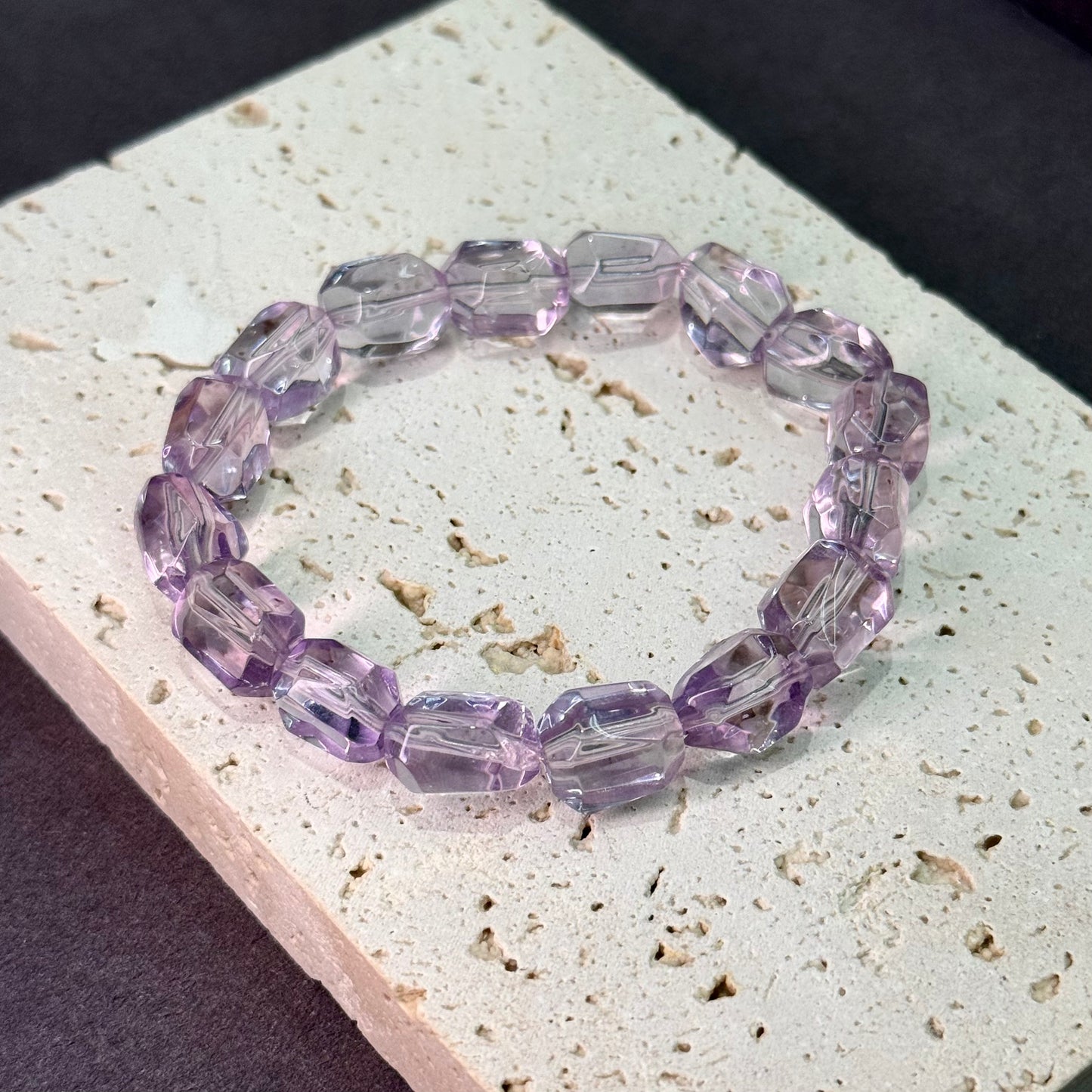 Faceted Amethyst Bracelet 紫水晶钻切随型 - Violet Radiance 紫曜流光