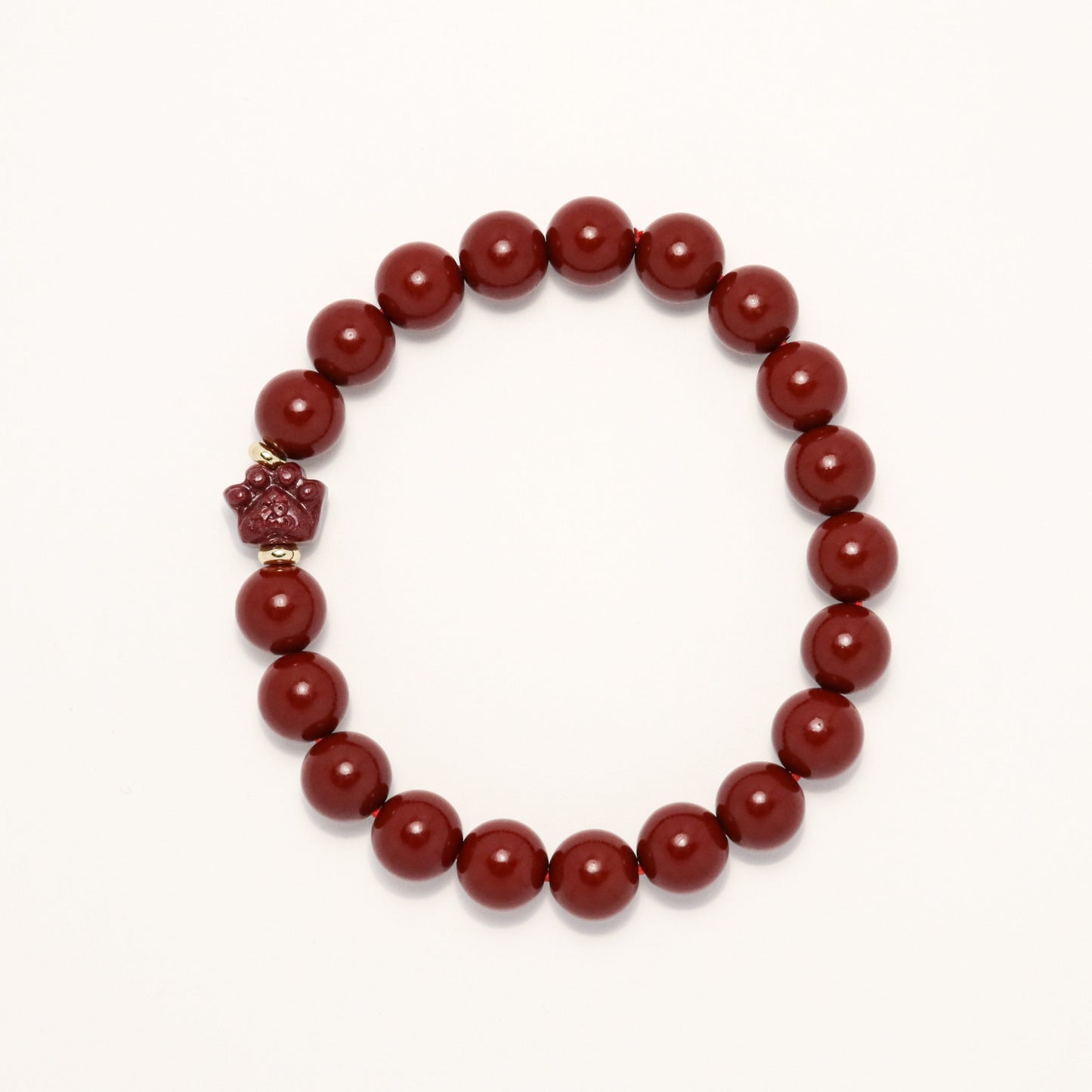 Fortune Cat Paw - Meditate Cinnabar Bracelet