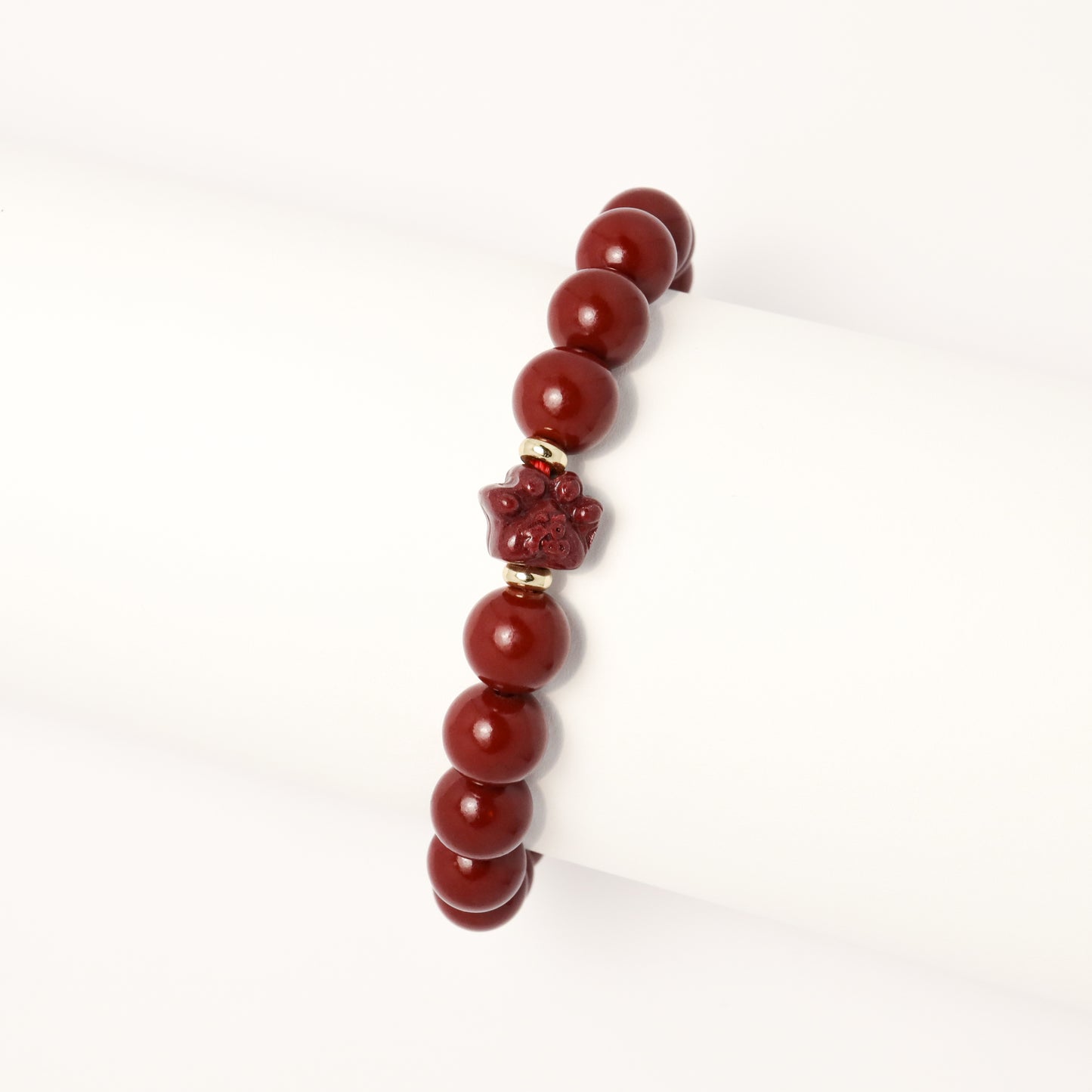 Fortune Cat Paw - Meditate Cinnabar Bracelet