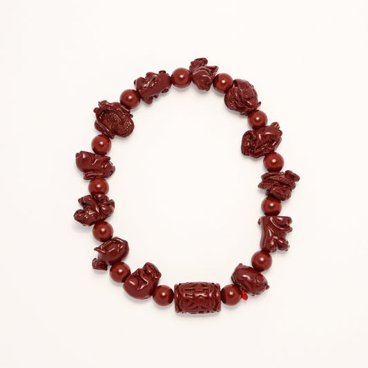 Twelve Chinese Zodiac - Meditate Cinnabar Bracelet