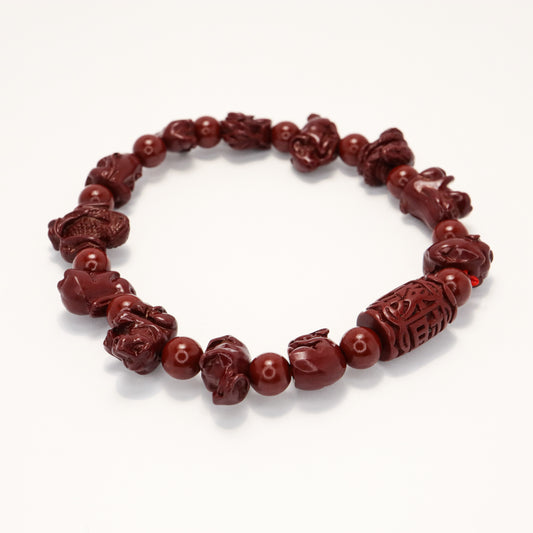 Twelve Chinese Zodiac - Meditate Cinnabar Bracelet