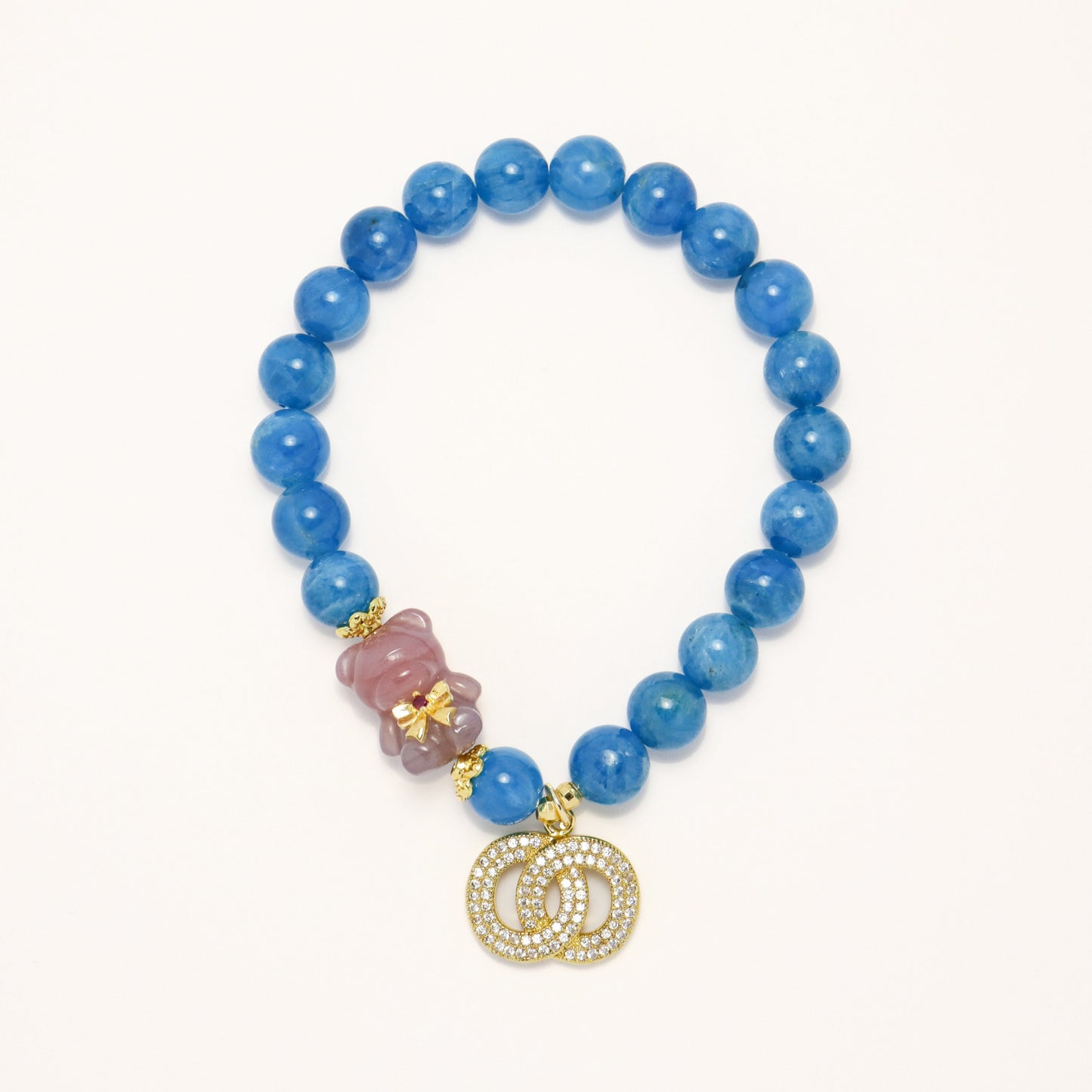 Bear Hug - Blue Apatite & Agate Bracelet