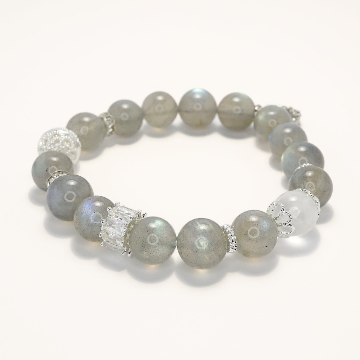 Lights in the Dark - Grey Moonstone Bracelet