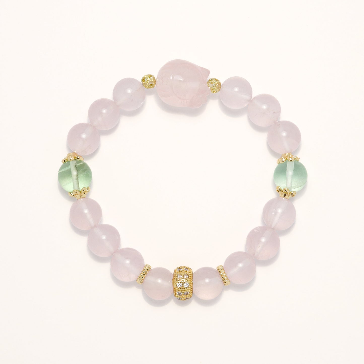 Fairy Maiden - Rose Quartz & Fluorite Bracelet