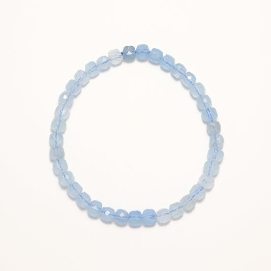 Ocean Fairy - Aquamarine Diamond Cut Bracelet